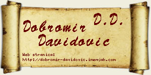 Dobromir Davidović vizit kartica